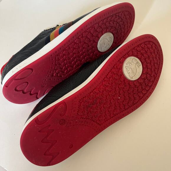 Paul Smith Junior Boy's Sneaker SZ 39 US 7 Leather Designer Black - Picture 7 of 10